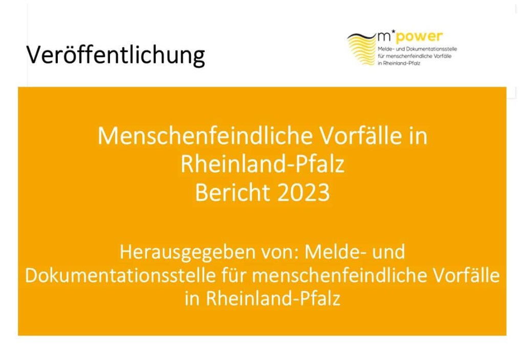 Menschenfeindliche Vorfälle Rheinland-Pfalz – Bericht 2023