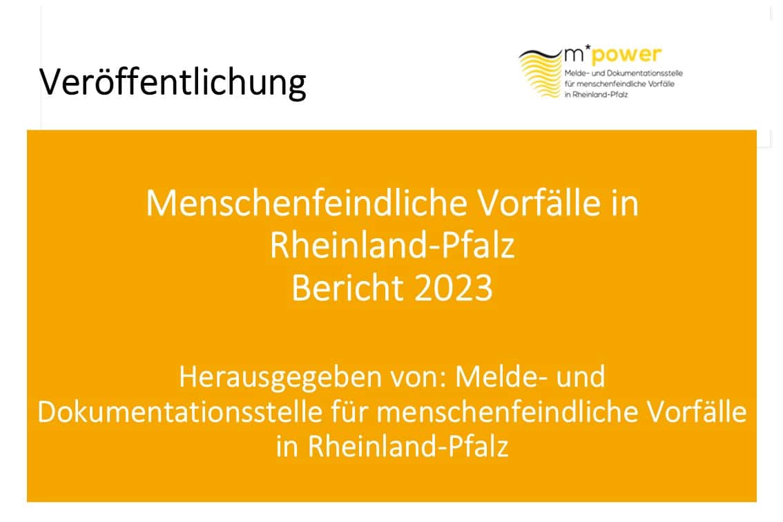 Menschenfeindliche Vorfälle Rheinland-Pfalz – Bericht 2023