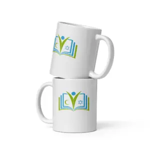 Weiße, glänzende Tasse